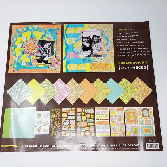 NEW Scrapbook Album & Kit - 274 Pieces - Picture 6 of 6